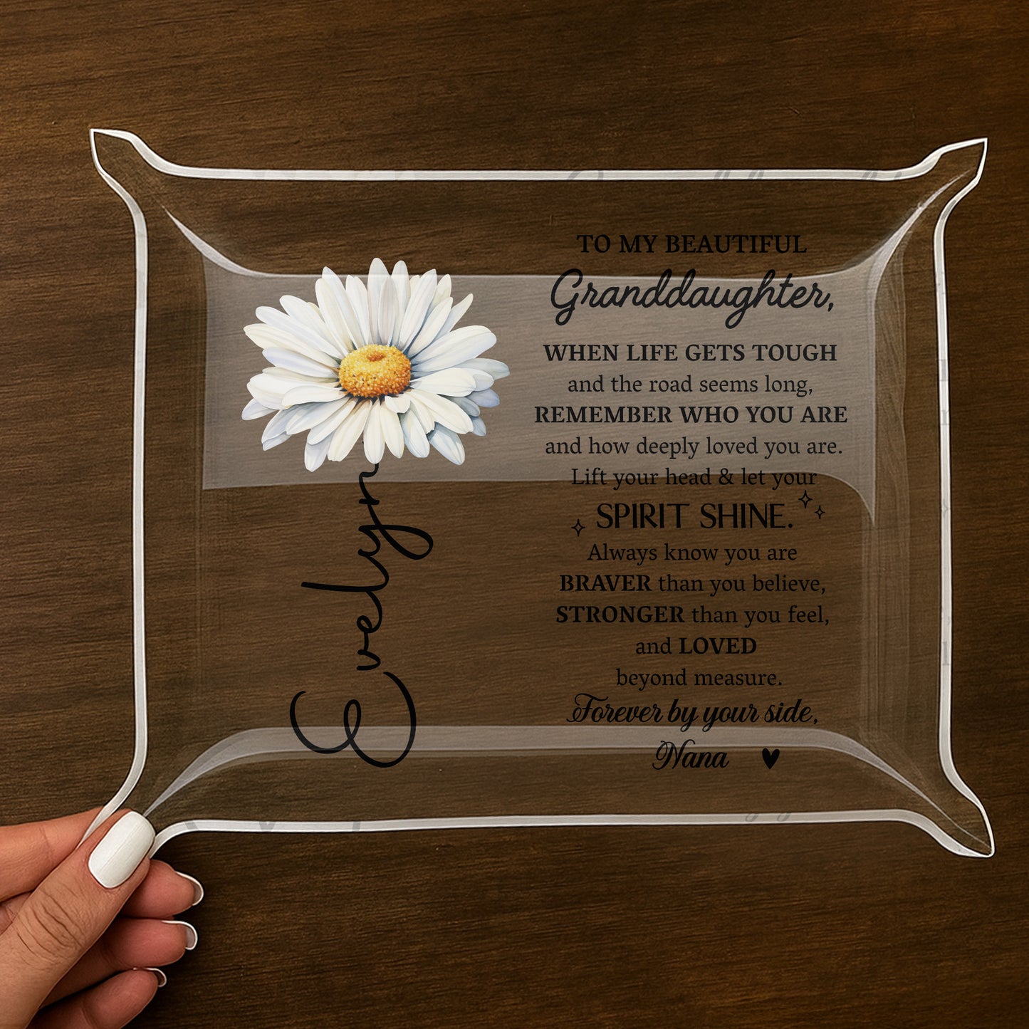 To My Beautiful Granddaughter, Pansy Flower Design