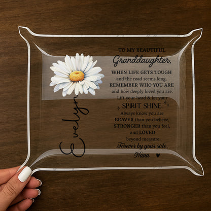 To My Beautiful Granddaughter, Pansy Flower Design