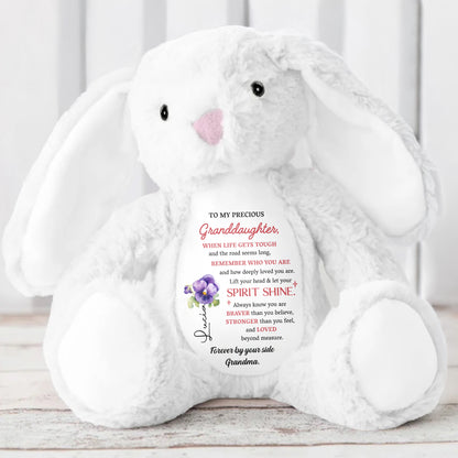 To My Precious Granddaughter, When Life Gets Tough And The Road Seems Long, Remember Who You Are, Bunny and Flowers