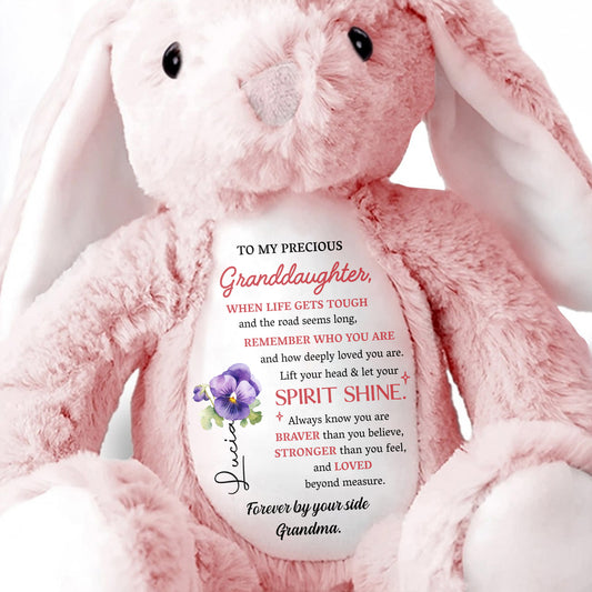 To My Precious Granddaughter, When Life Gets Tough And The Road Seems Long, Remember Who You Are, Bunny and Flowers