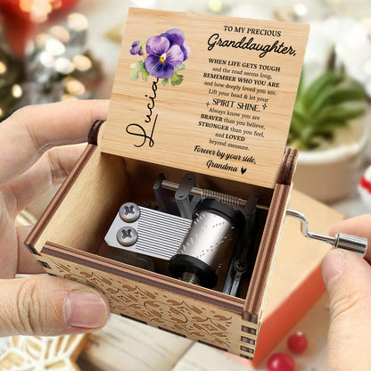 Spirit Shine, Pansy Flower And Loving Message For Granddaughter