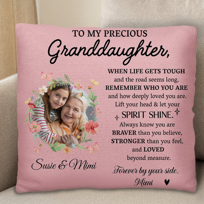 Lift Your Head Let Your Spirit Shine Pillow With Flowers And Butterflies