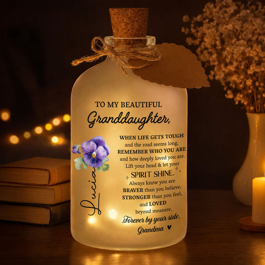 To My Beautiful Granddaughter Encouragement Message With Flowers