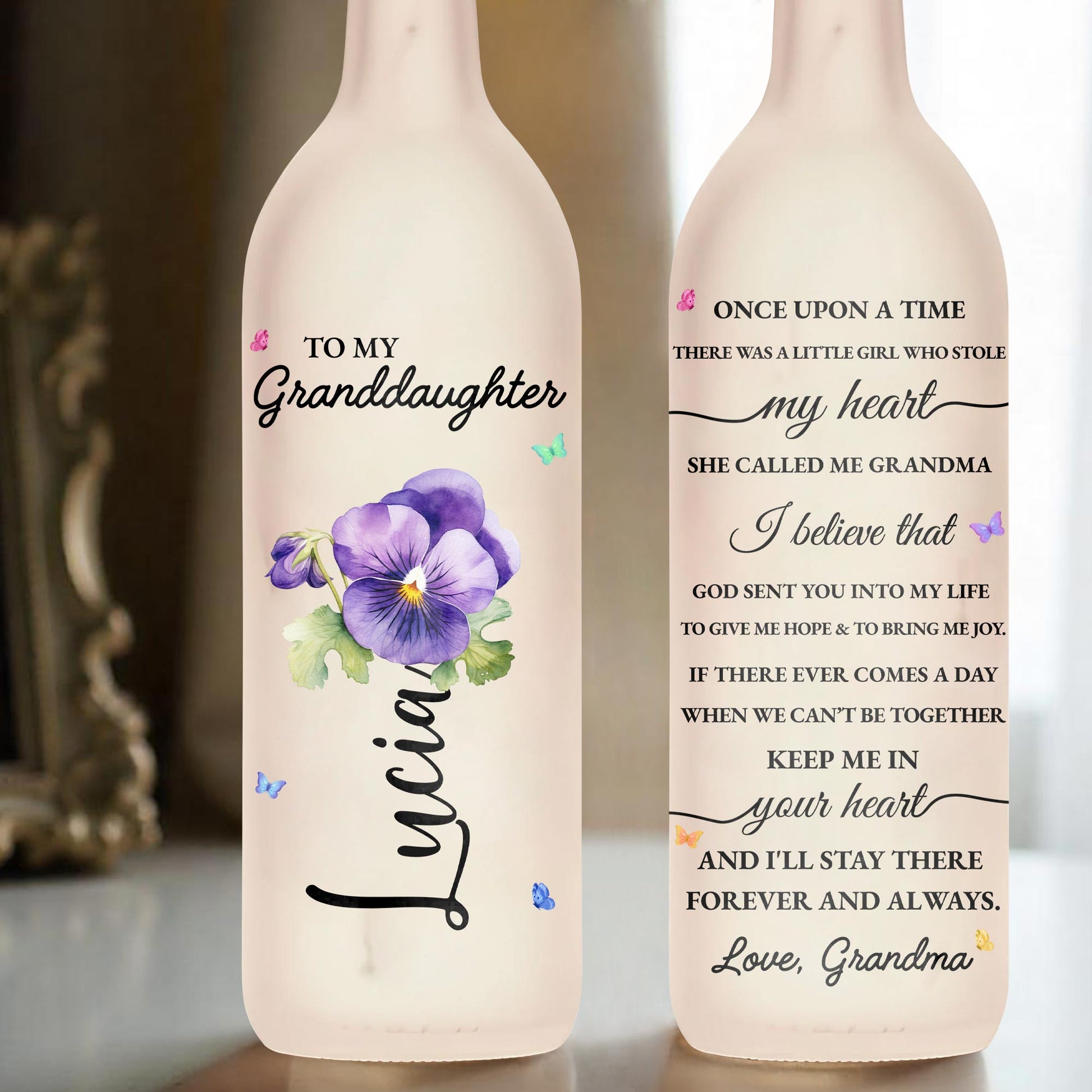 To My Granddaughter, Floral Message Of Love