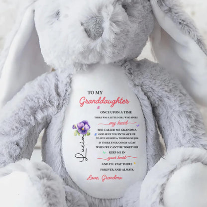To My Granddaughter, Once Upon A Time, Bunny And Flowers