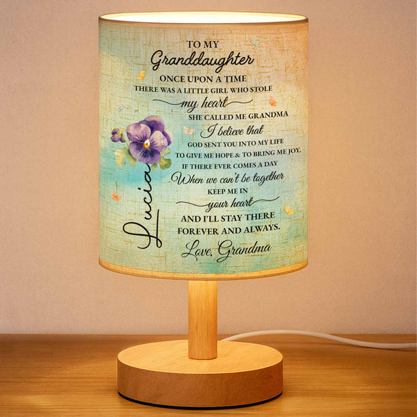 To My Granddaughter, Once Upon A Time, Flowers - Personalized Custom Fabric Lamp - GDT108_FLAMP
