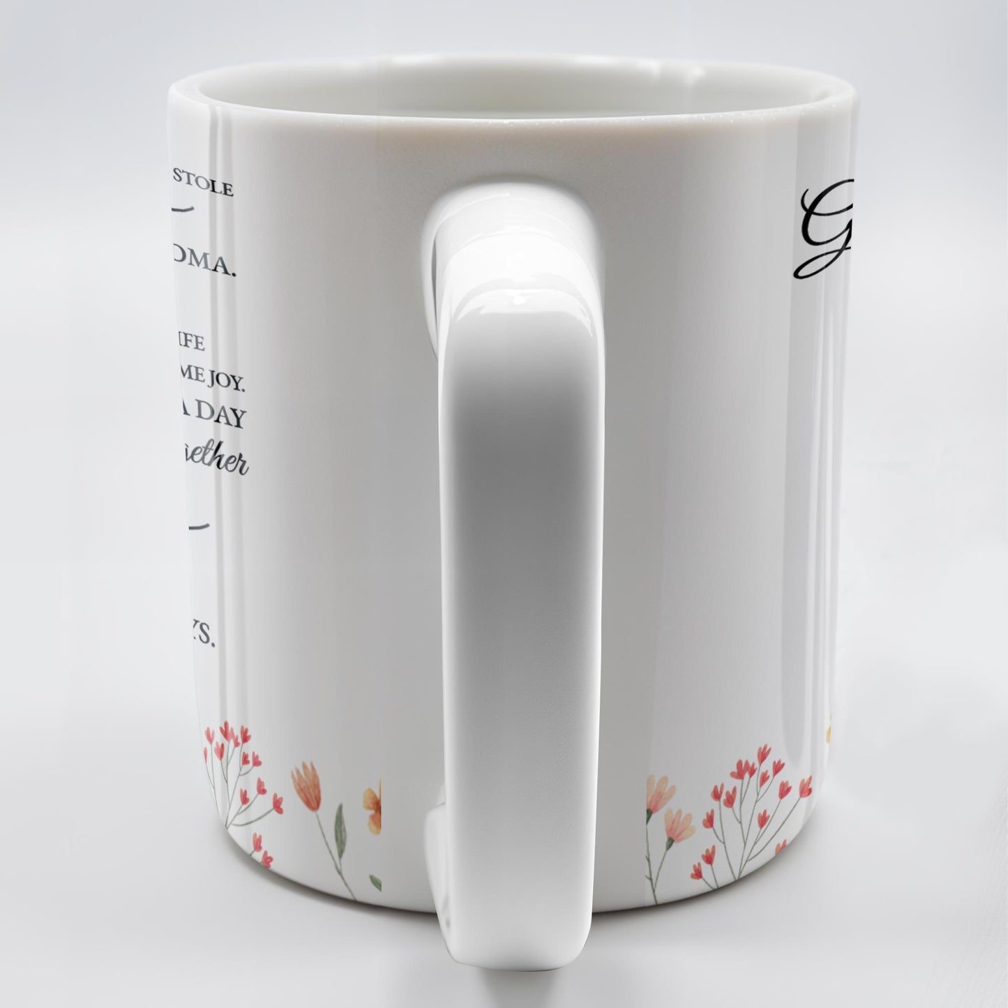 Grandmother Granddaughter Love Message With Pansy Flower Design - Personalized Custom Coffee Mug - GDT108_MG