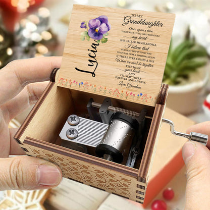 Granddaughter Love From Grandma Music Box With Floral Design