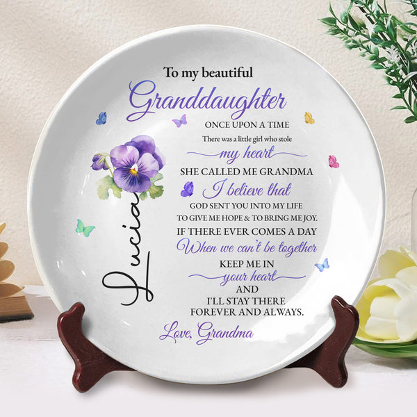 To My Beautiful Granddaughter, Once Upon A Time, Flowers And Hearts