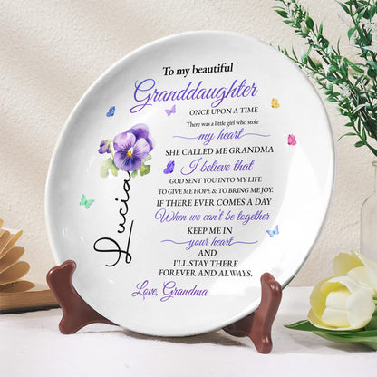 To My Beautiful Granddaughter, Once Upon A Time, Flowers And Hearts