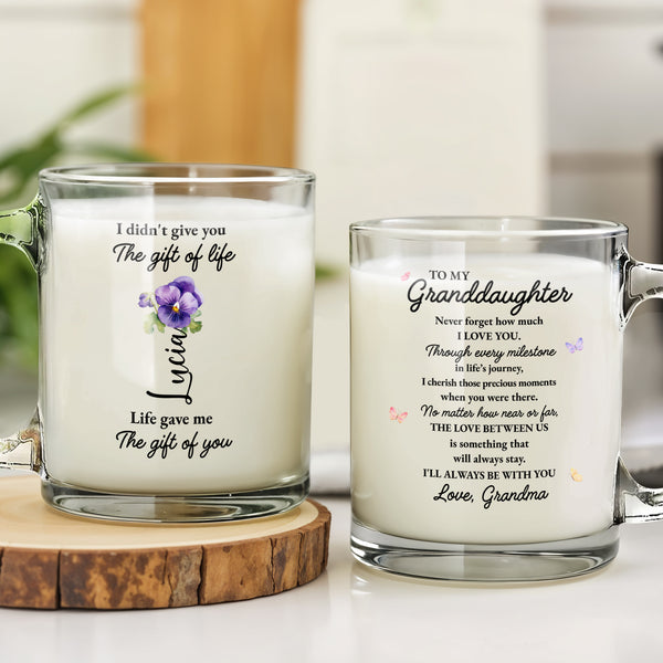 To My Granddaughter Love From Grandma With Flowers And Butterfly