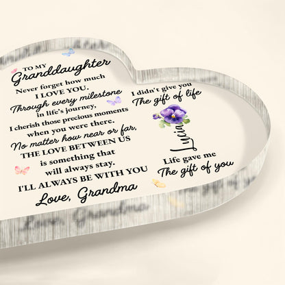 To My Granddaughter, Love Always Stays With Beautiful Butterflies and Flowers