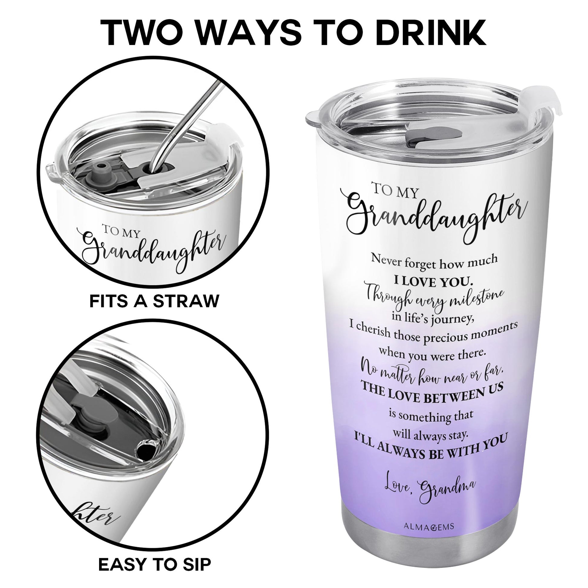 Gift of Life Granddaughter Love and Support Tumbler