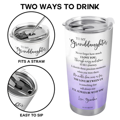 Gift of Life Granddaughter Love and Support Tumbler
