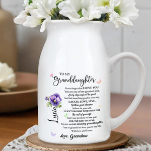 Love You For The Rest Of Mine Granddaughter Vase