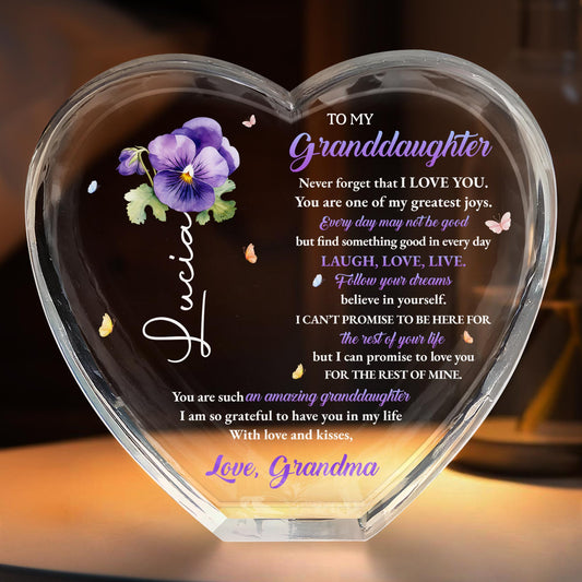 To My Granddaughter, Never Forget That I Love You, Flowers and Butterflies