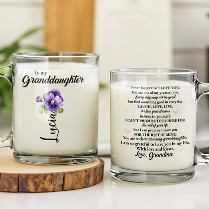 Love You, Laugh, Live, Amazing Granddaughter Floral Message