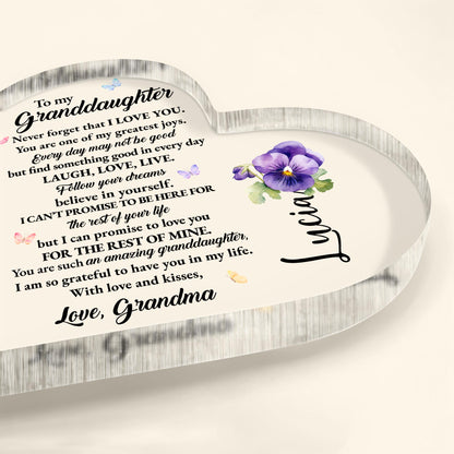 Love And Life Promises To Granddaughter With Butterflies And Flowers