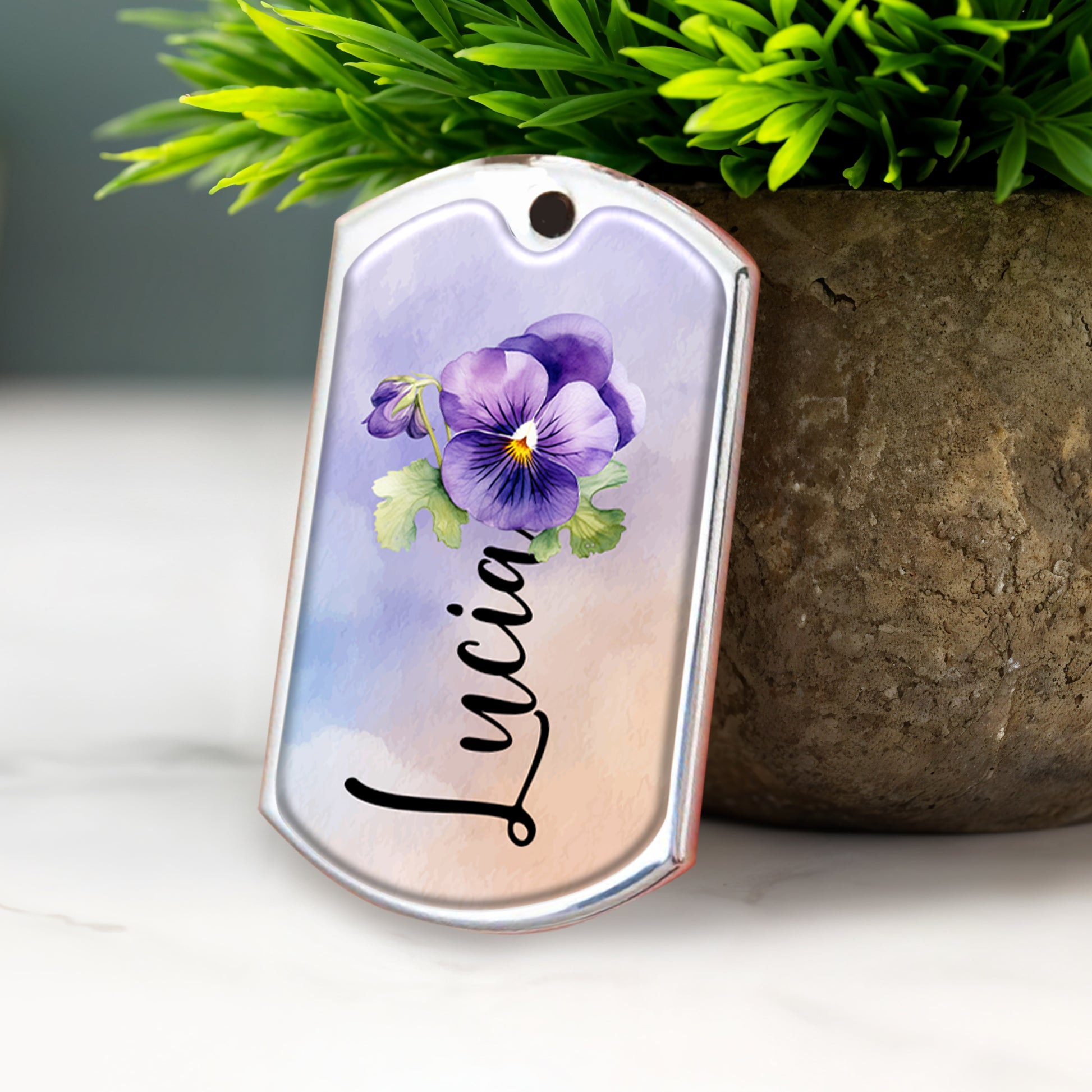 Believe In Yourself Floral Keychain For Granddaughter