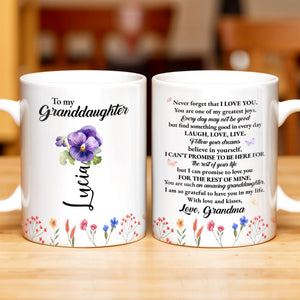 Inspirational Love Message With Flowers For Granddaughter