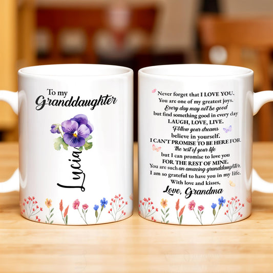 Inspirational Love Message With Flowers For Granddaughter