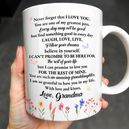 Inspirational Love Message With Flowers For Granddaughter