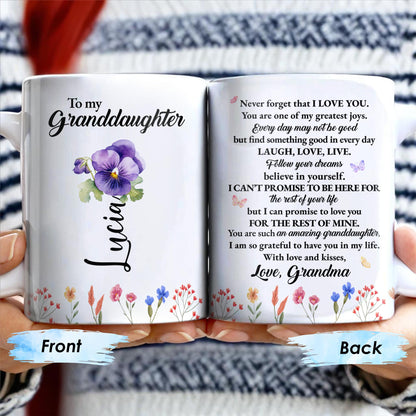 Inspirational Love Message With Flowers For Granddaughter