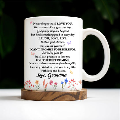 Inspirational Love Message With Flowers For Granddaughter