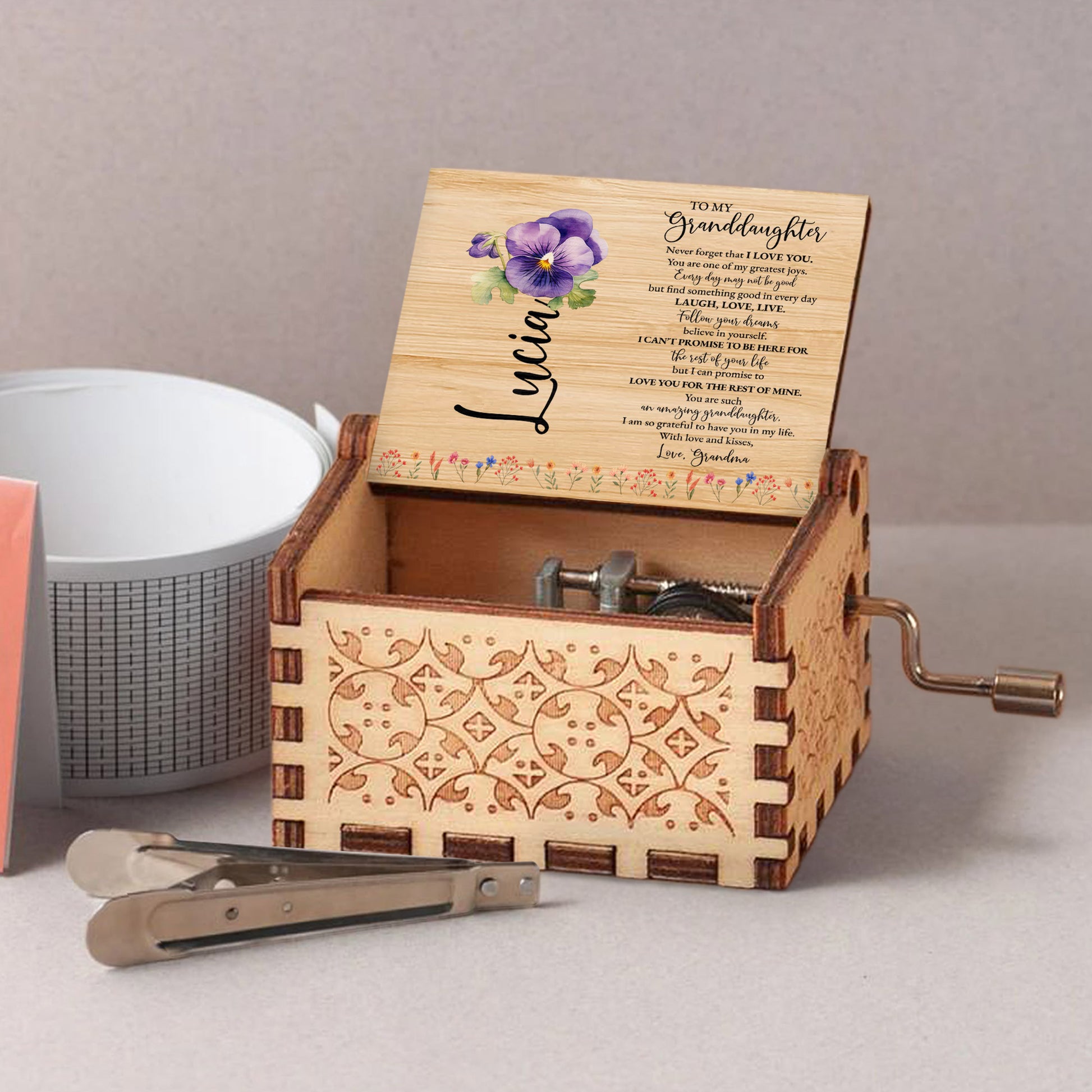 Love And Dreams Granddaughter Musical Box