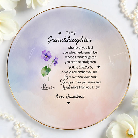 To My Granddaughter, Straighten Your Crown With Floral Design