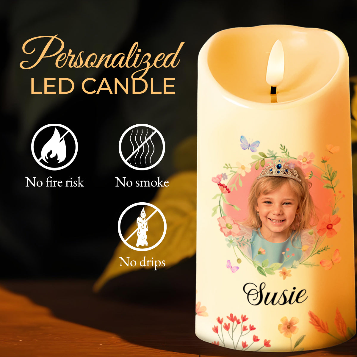 Straighten Your Crown, Floral Granddaughter Inspirational Quote