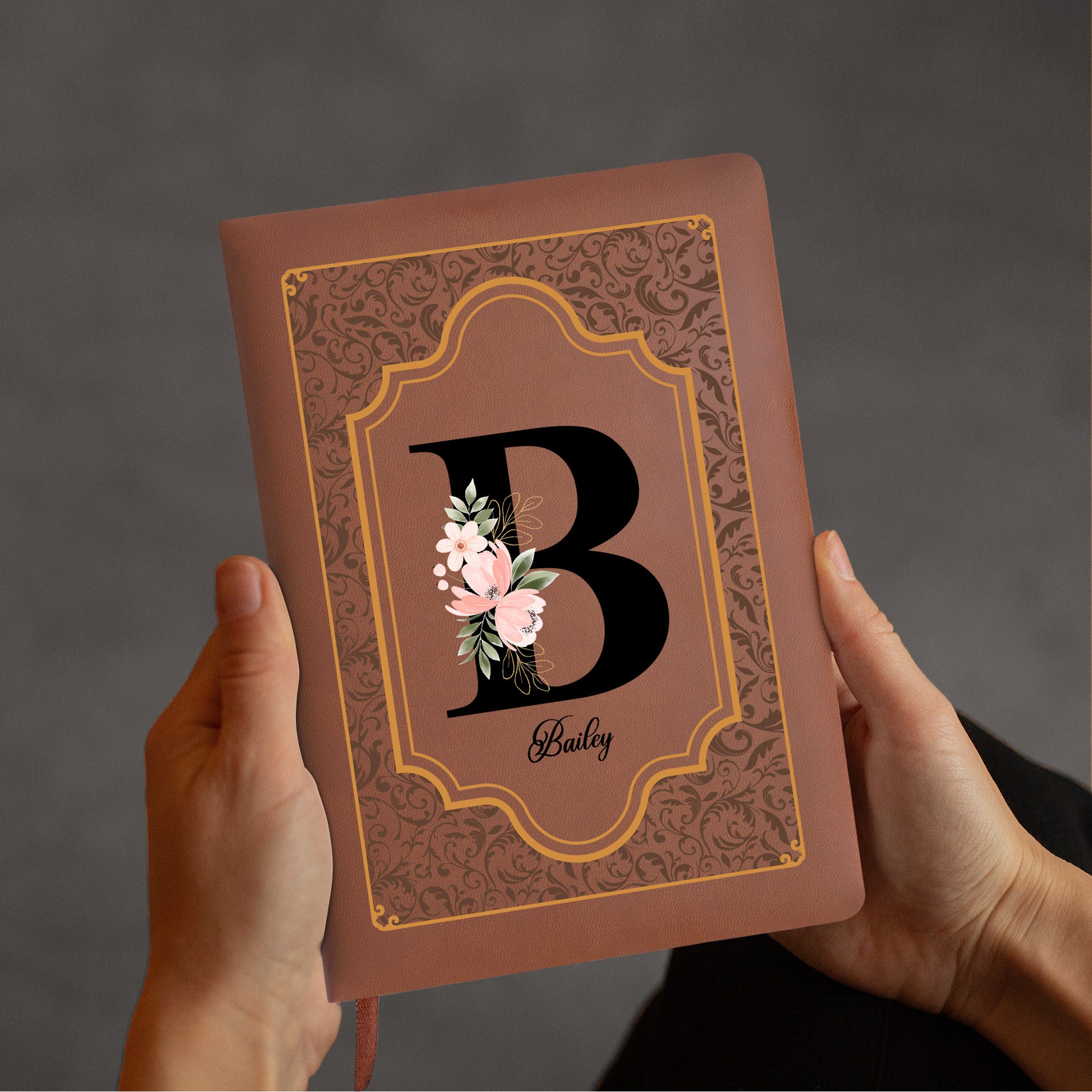 Believe In Your Dreams Floral Design Leather Journal