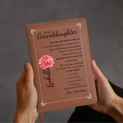 Floral Frame And Inspiring Life Quotes For Granddaughter