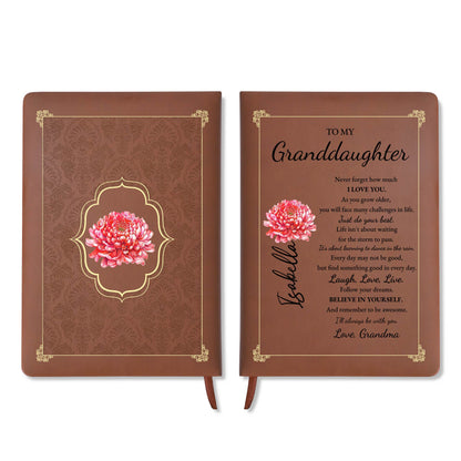Love, Laugh, And Live Grandmother's Wisdom With Flower Design
