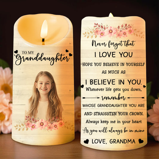 Granddaughter, Always In My Heart With Flowers