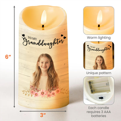 Granddaughter, Always In My Heart With Flowers