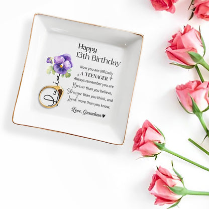 Happy Birthday Teenager Inspirational Quote with Violets