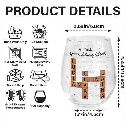 Straighten Your Crown Braver Stronger Loved Custom Wine Glass