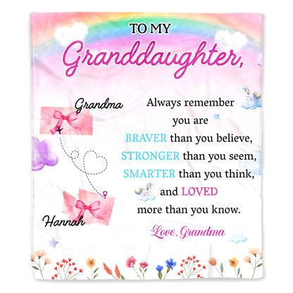 Braver Stronger Smarter Loved Inspirational Blanket