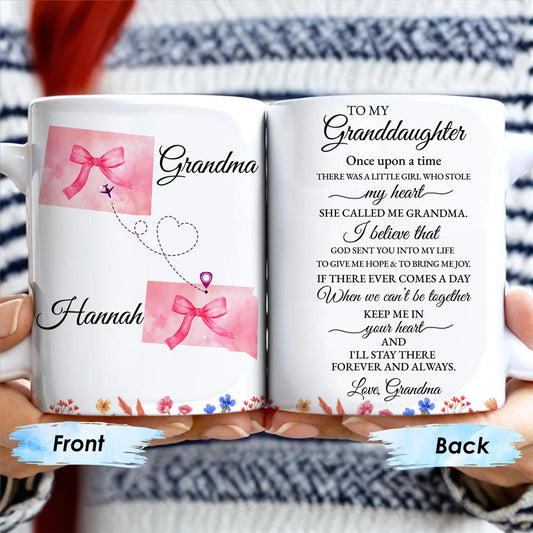 Grandmother To Granddaughter Heartfelt Love Message With Ribbon And Floral Elements