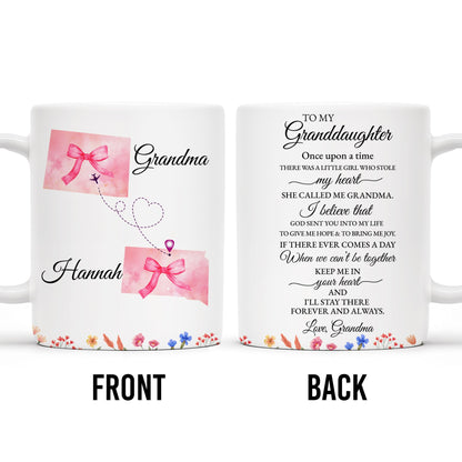 Grandmother To Granddaughter Heartfelt Love Message With Ribbon And Floral Elements