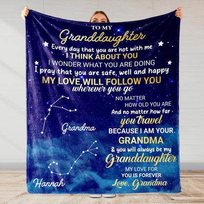 Love Will Follow You Wherever You Go Galaxy Stars Blanket