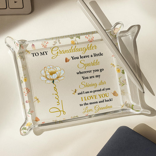 To My Granddaughter, You Leave A Little Sparkle, Flowers And Stars