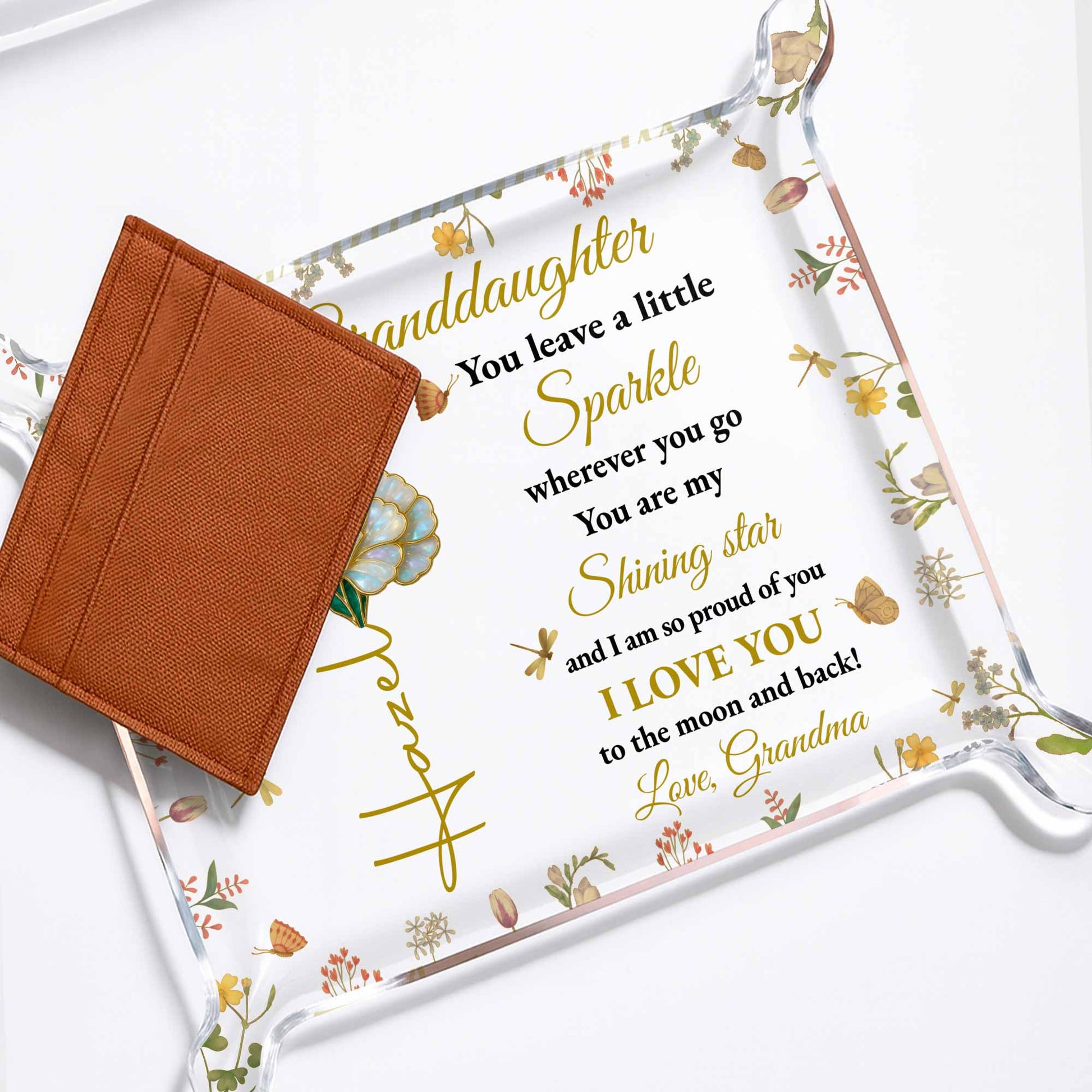 To My Granddaughter, You Leave A Little Sparkle, Flowers And Stars