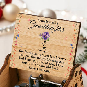Shining Star Granddaughter Message With Flowers and Butterfly