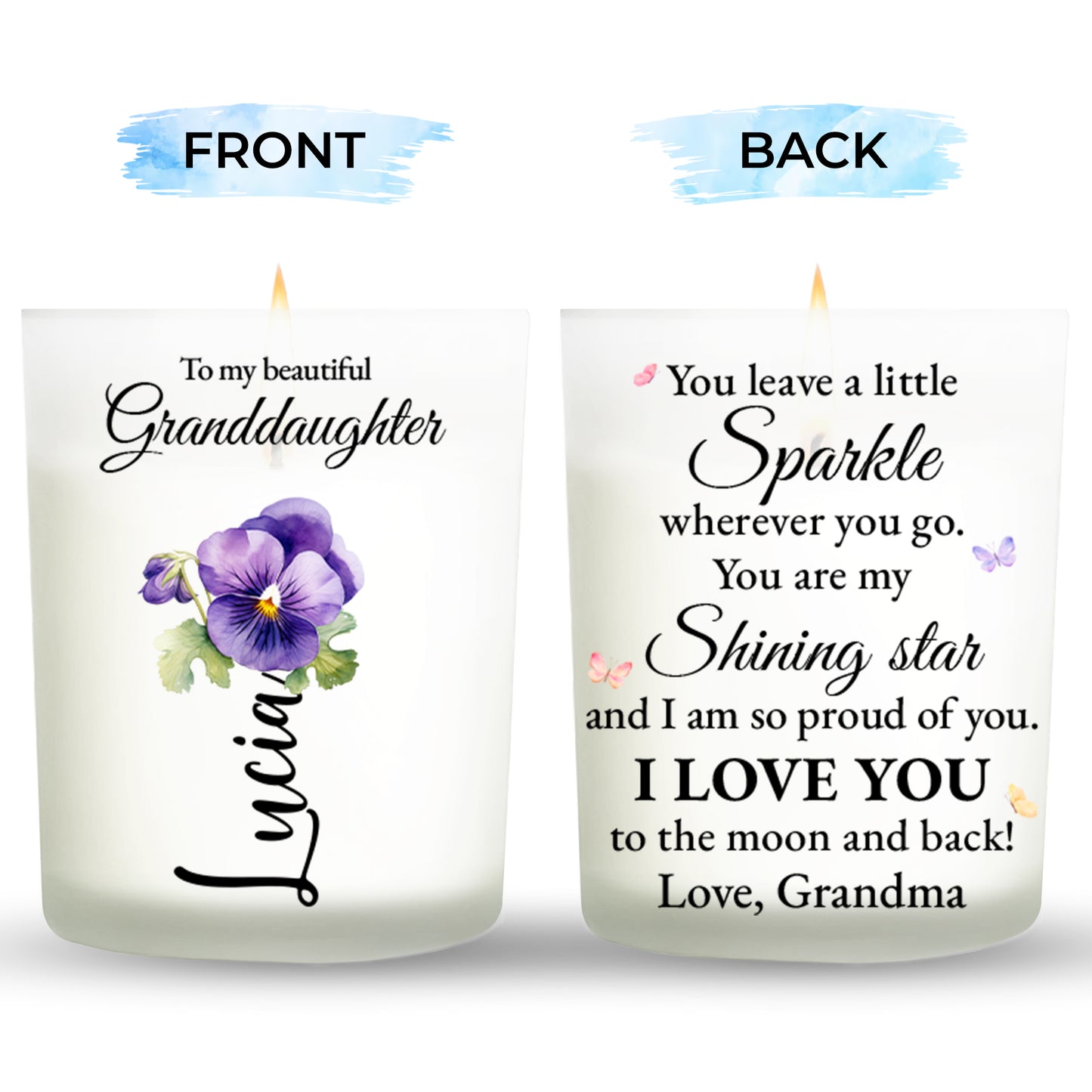 Sparkle And Shine Granddaughter Love Quote With Stars And Flowers