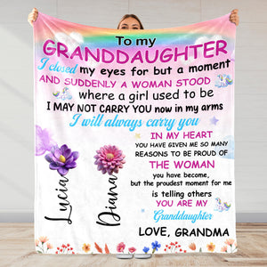 Love and Pride For Granddaughter With Unicorn and Flowers