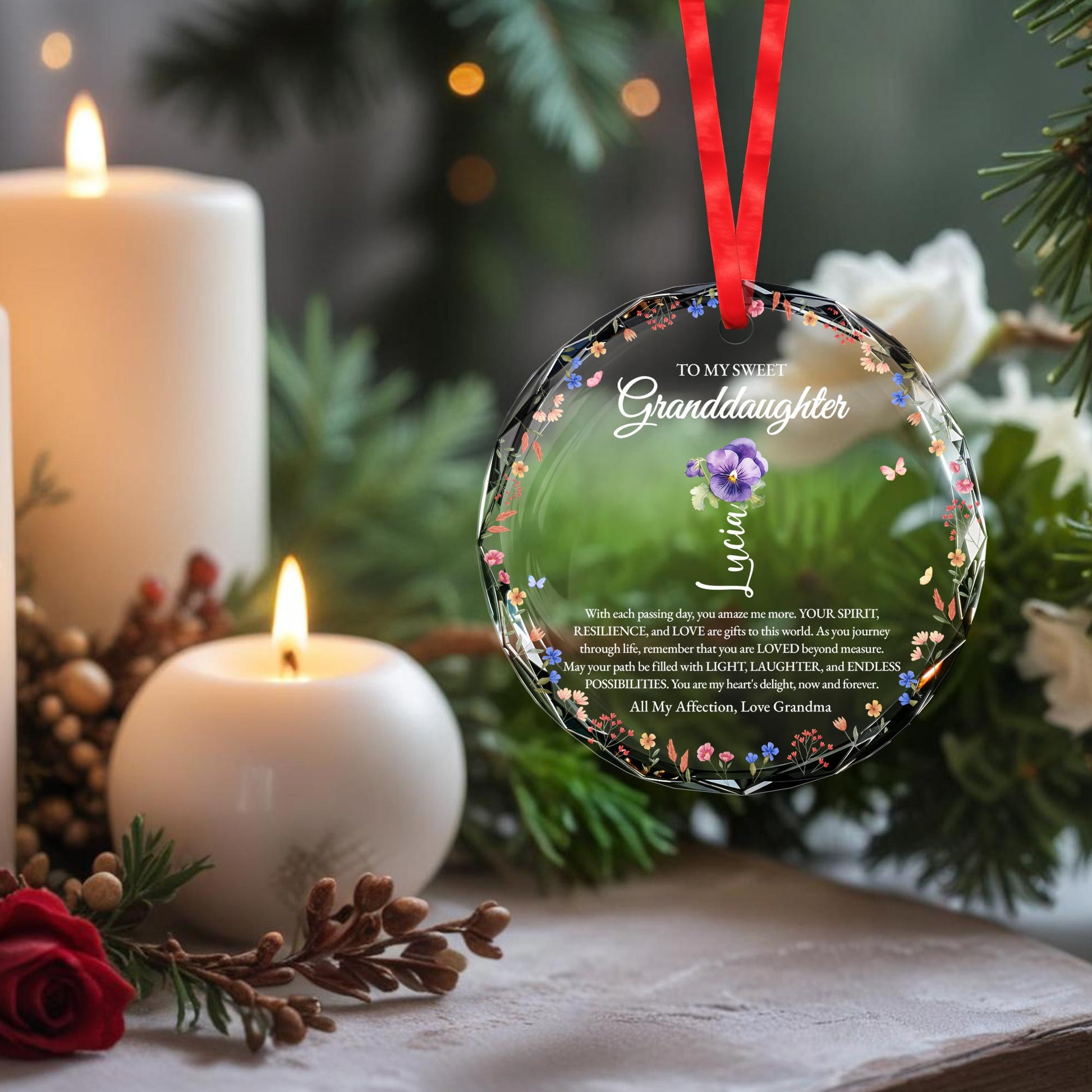 Gifts to This World with Light and Laughter Circle Glass