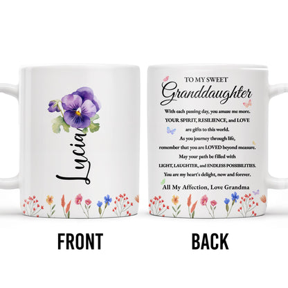 Granddaughter Pansy Flower Wildflower Love Message
