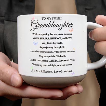 Heartfelt Message To Granddaughter Violets Mug